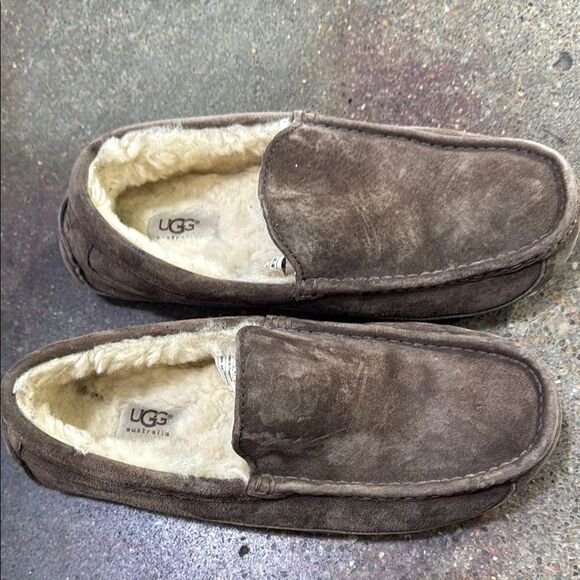 UGG Brown Suede Slip-On Loafers